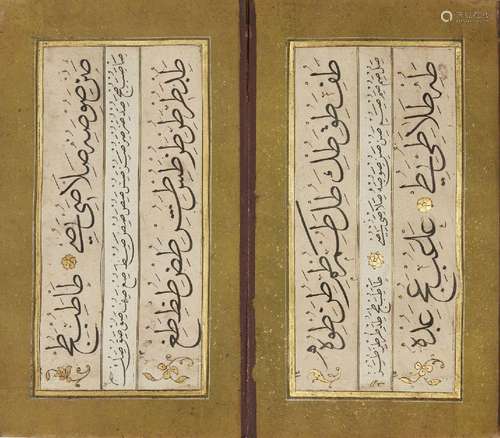 An album of calligraphic excercises (Wasli), signed Mehmet-i...