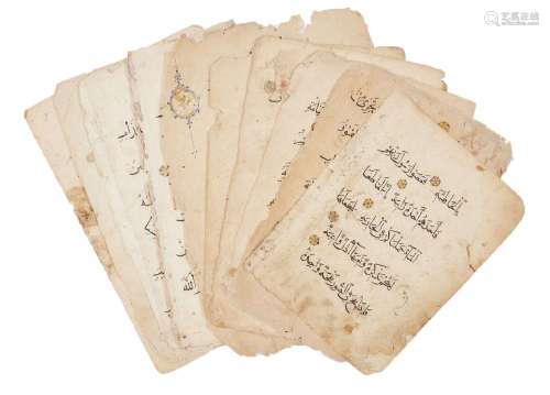 A study collection of mainly Mamluk Qur'an folios, Near East...