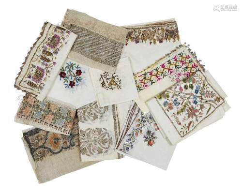 A collection of embroidered towels, Ottoman, 19th century, <...