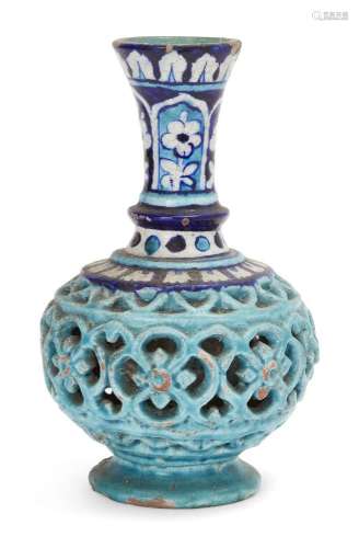 A Sind openwork pottery vase, North India, early 19th centur...