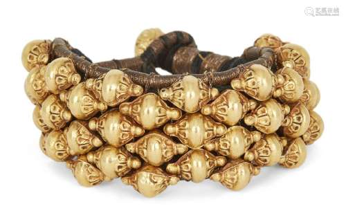 Property of a Lady<br />
A gold cuff bracelet, South India, ...