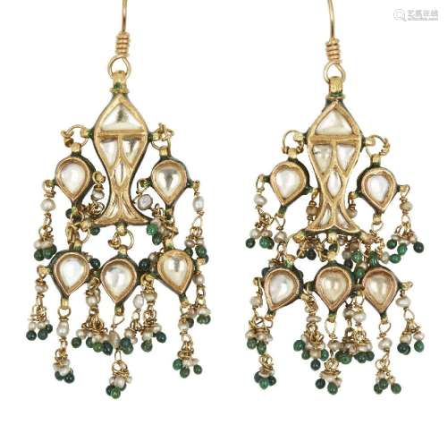 Property of a Lady<br />
<br />
A pair of white zircon-set e...