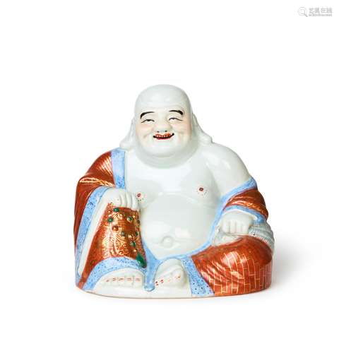 A CHINESE SEATED HOTEI BUDDHA FIGURE, QING DYNASTY (1644-191...