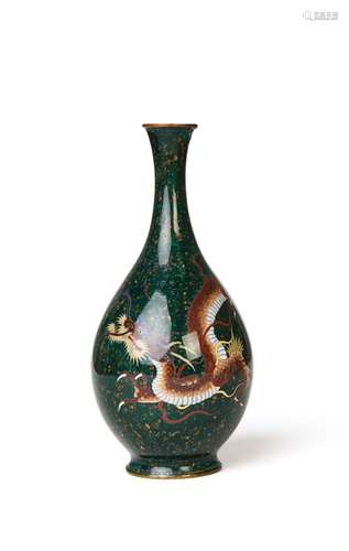 A JAPANESE CLOISONNE ENAMEL DRAGON VASE, MEIJI PERIOD (1868-...