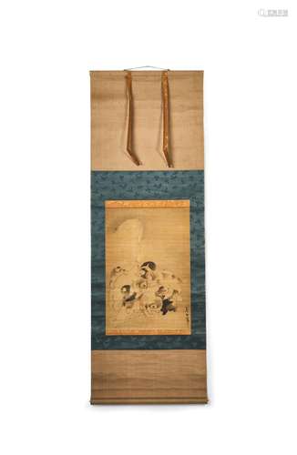 A JAPANESE SCROLL SIGNED, ROSETSU NAKASAWA, MEIJI PERIOD (18...