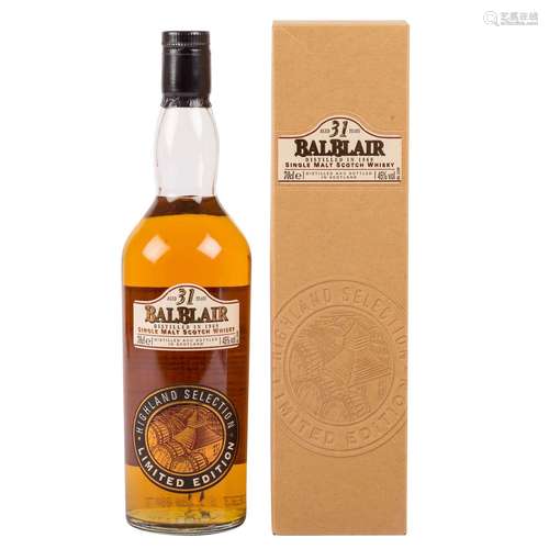 BALBLAIR Single Malt Scotch Whisky, 31 years, limitierte Edi...