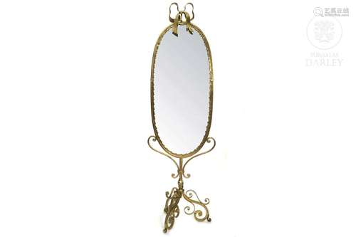 Gilded "Cheval" mirror, 20th century