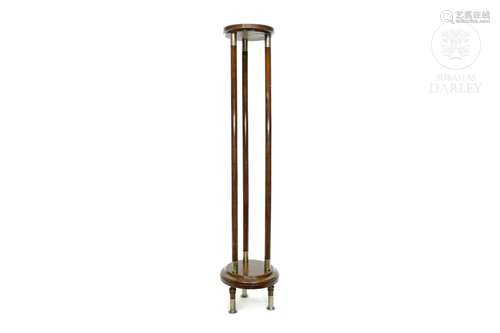 Tall wooden pedestal, 20th century