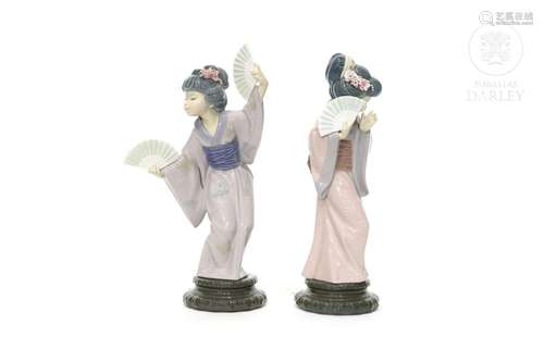 Pair of Japanese girls, Lladró