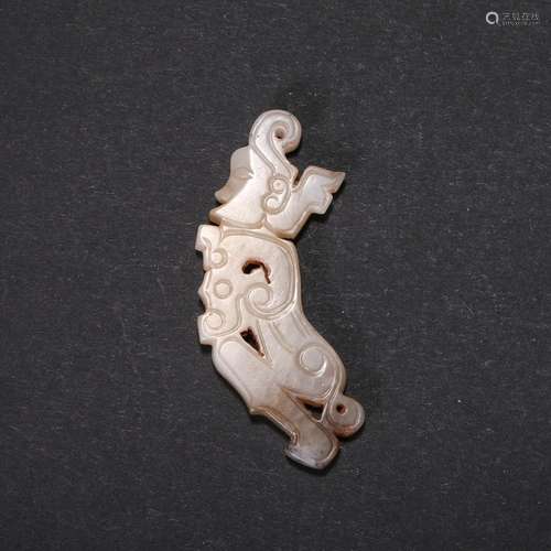 A WHITE JADE PENDANT