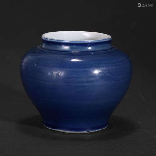 A BLUE-GLAZED JAR