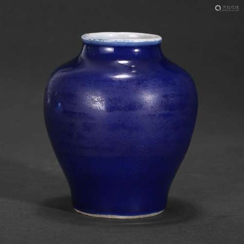 A BLUE-GLAZED JAR