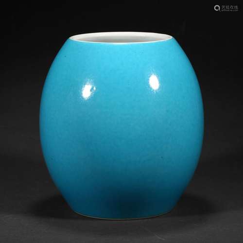 A BLUE-GLAZED JAR