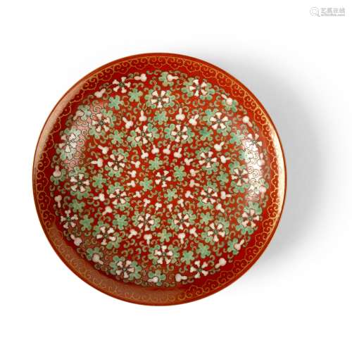 GILT-DECORATED FAMILLE ROSE 'GOURD' DISH QING DYNASTY, 19TH ...