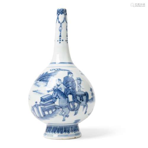 BLUE AND WHITE SPRINKLER VASE QING DYNASTY, 17TH-18TH CENTUR...