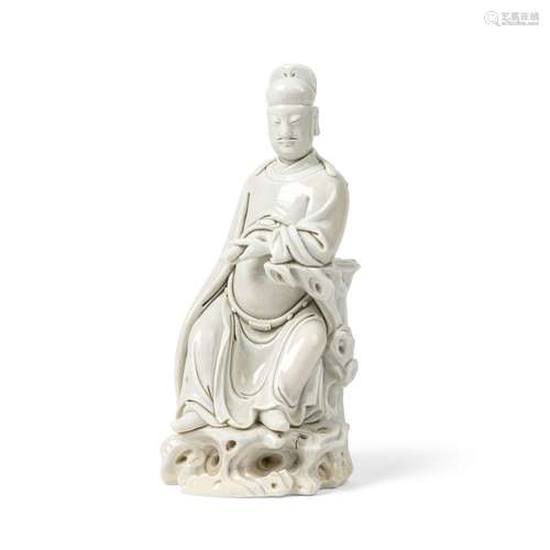 BLANC-DE-CHINE FIGURE OF WENCHANG QING DYNASTY, 18TH-19TH CE...