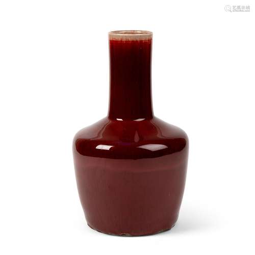 RED-GLAZED VASE YONGZHENG MARK