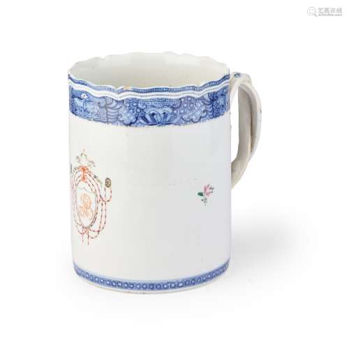 BLUE AND WHITE WITH FAMILLE ROSE TANKARD QING DYNASTY, 18TH ...