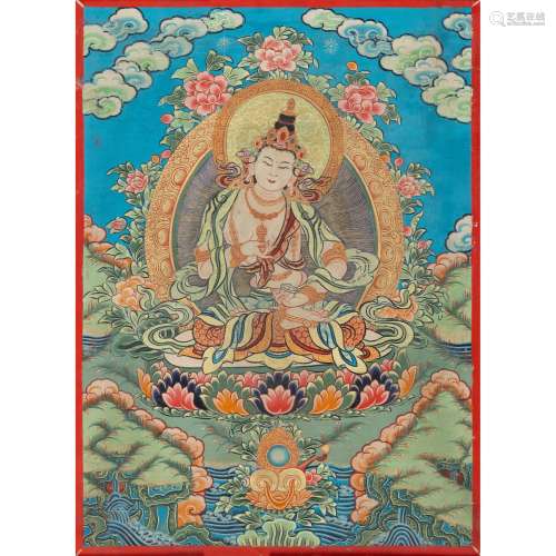 THANGKA DEPICTING VAJRASATTVA 19TH-20TH CENTURY