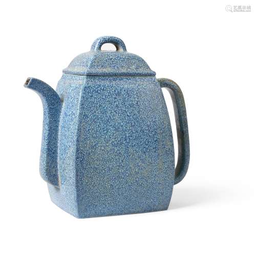 YIXING LU-JUN-GLAZED TEAPOT LATE QING DYNASTY-REPUBLIC PERIO...