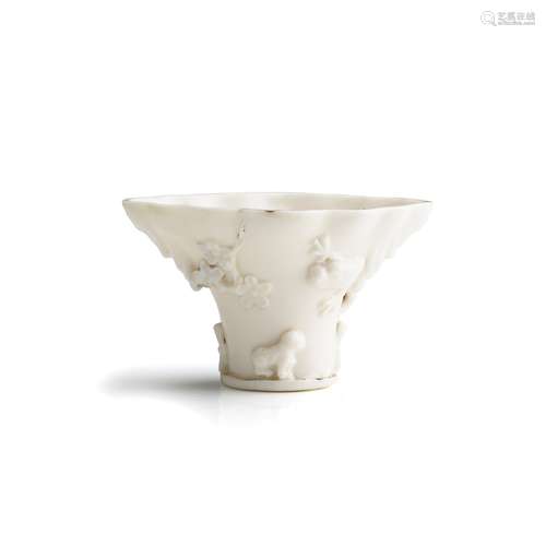 DEHUA LIBATION CUP LATE MING TO QING DYNASTY, 17TH-18TH CENT...