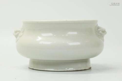 Chinese 17th C Blanc de Chine Porcelain Censer