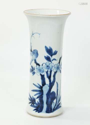 Chinese Blue & White Porcelan Beaker Vase