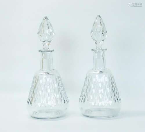 Vintage Pr Baccarat Brandy Decanters & Stoppers