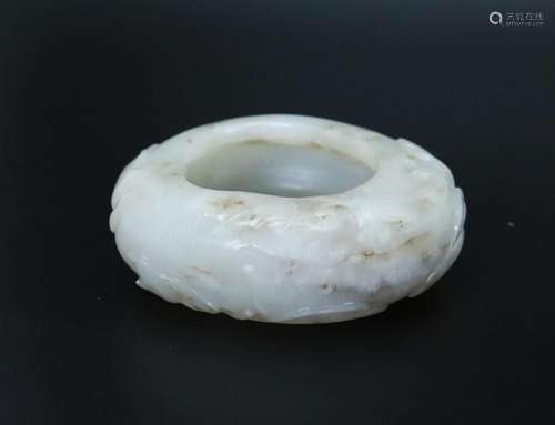 Christie's Chinese Qing Grey-White Jade Washer