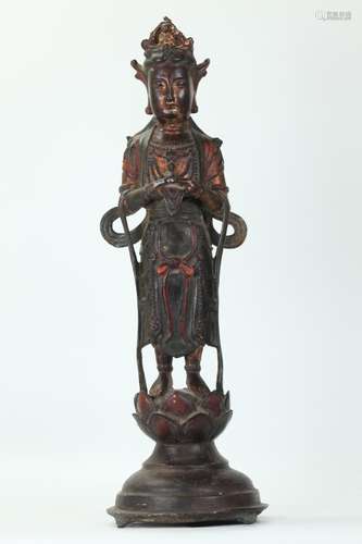 Chinese Bronze Standing Bodhisatva