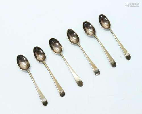 6 Georgian English Sterling Coffee Spoons 1793-4