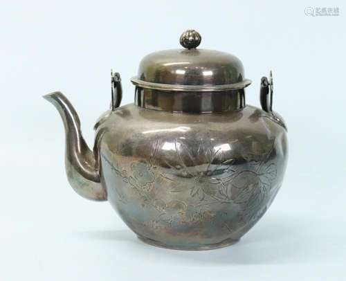 Japanese Silver Teapot; 270 Grams