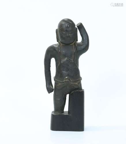 Chinese 19th C or Older Bronze Baby Buddha