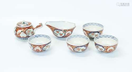 Small 6 Piece Japanese Arita Porcelain Tea Set