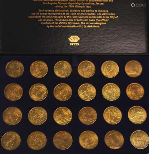 GROUP OF 1984 OLYMPIC COMMEMORATIVE COINS