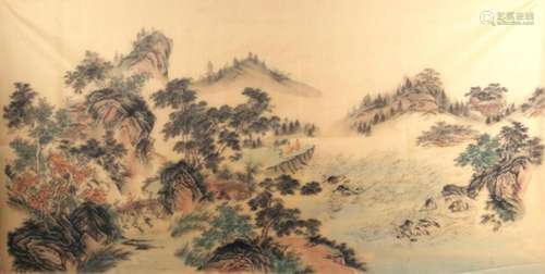 A FINE CHINESE PAINTING IN SILK