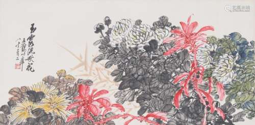 A FINE CHINESE PAINTING, ATTRIBUTED TO WANG HE