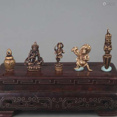 SET OF TIBETAN BUDDHISM VAJRA AND INSTRUMENTS