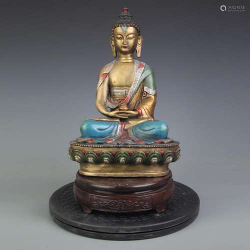 A FINE TIBETAN BUDDHISM BHAISAJYAGURU BUDDHA