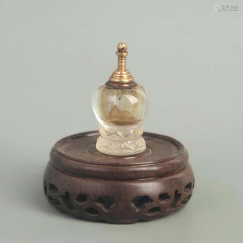 A FINE CRYSTAL STUPA