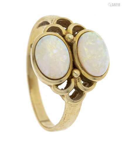 Opal ring GG 585/000 with 2 ova
