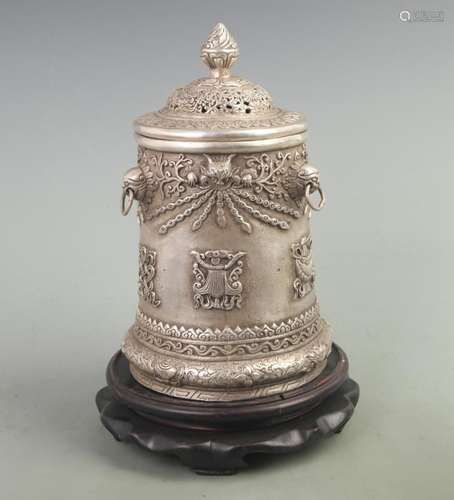 RARE FINE TIBETAN BUDDHISM SCRIPTURE JAR