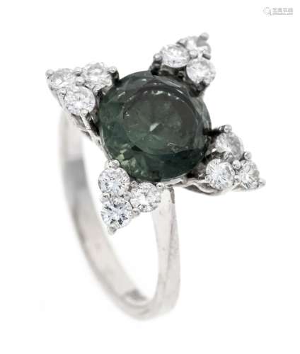 Synth. spinel diamond ring WG 5