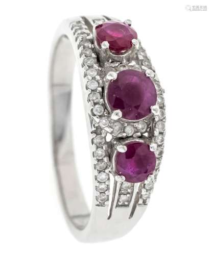 Ruby-diamond ring WG 585/000 wi