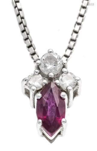 Ruby and diamond pendant WG 585