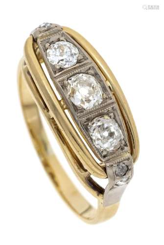 Old-cut diamond ring GG/WG 585/