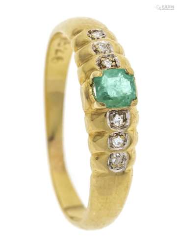 Emerald diamond ring GG 750/000