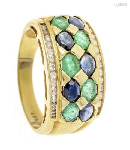 Emerald-sapphire ring GG 585/00