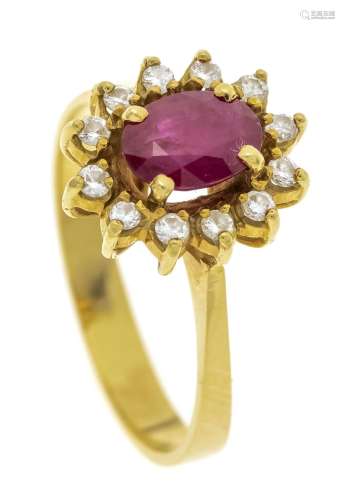 Ruby diamond ring GG 750/000 wi