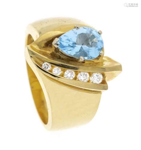 Blue topaz diamond ring GG 585/
